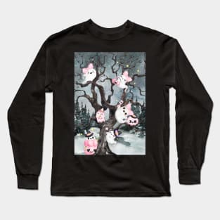 Ghostly Whispers in the Dark Forest Long Sleeve T-Shirt